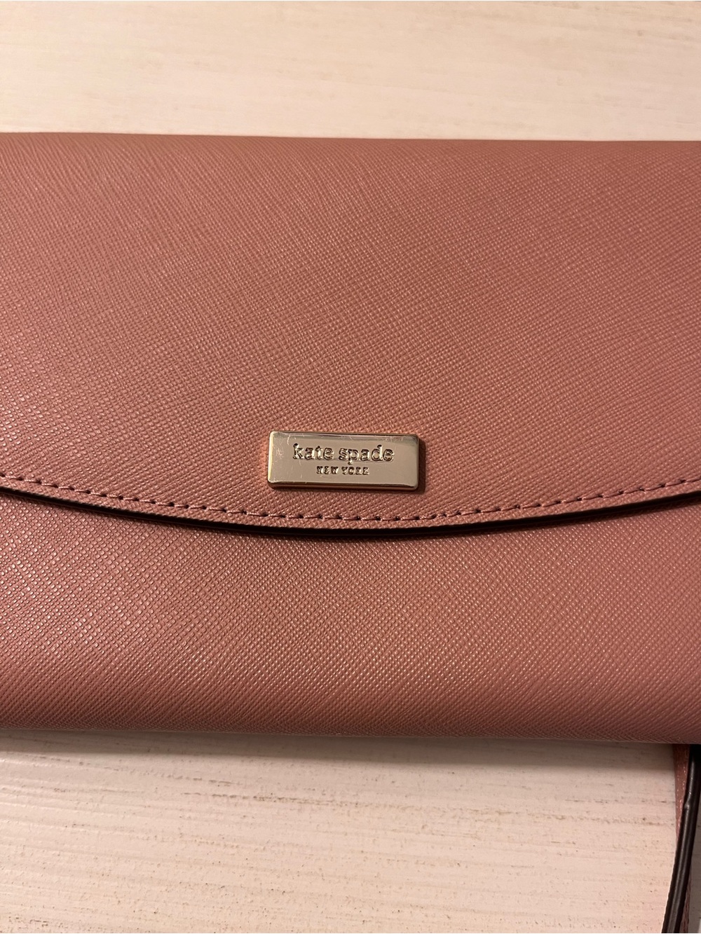 Kate Spade Laurel Way Winni Crossbody Bag Dusty Pink Saffiano Leather - Picture 3 of 10